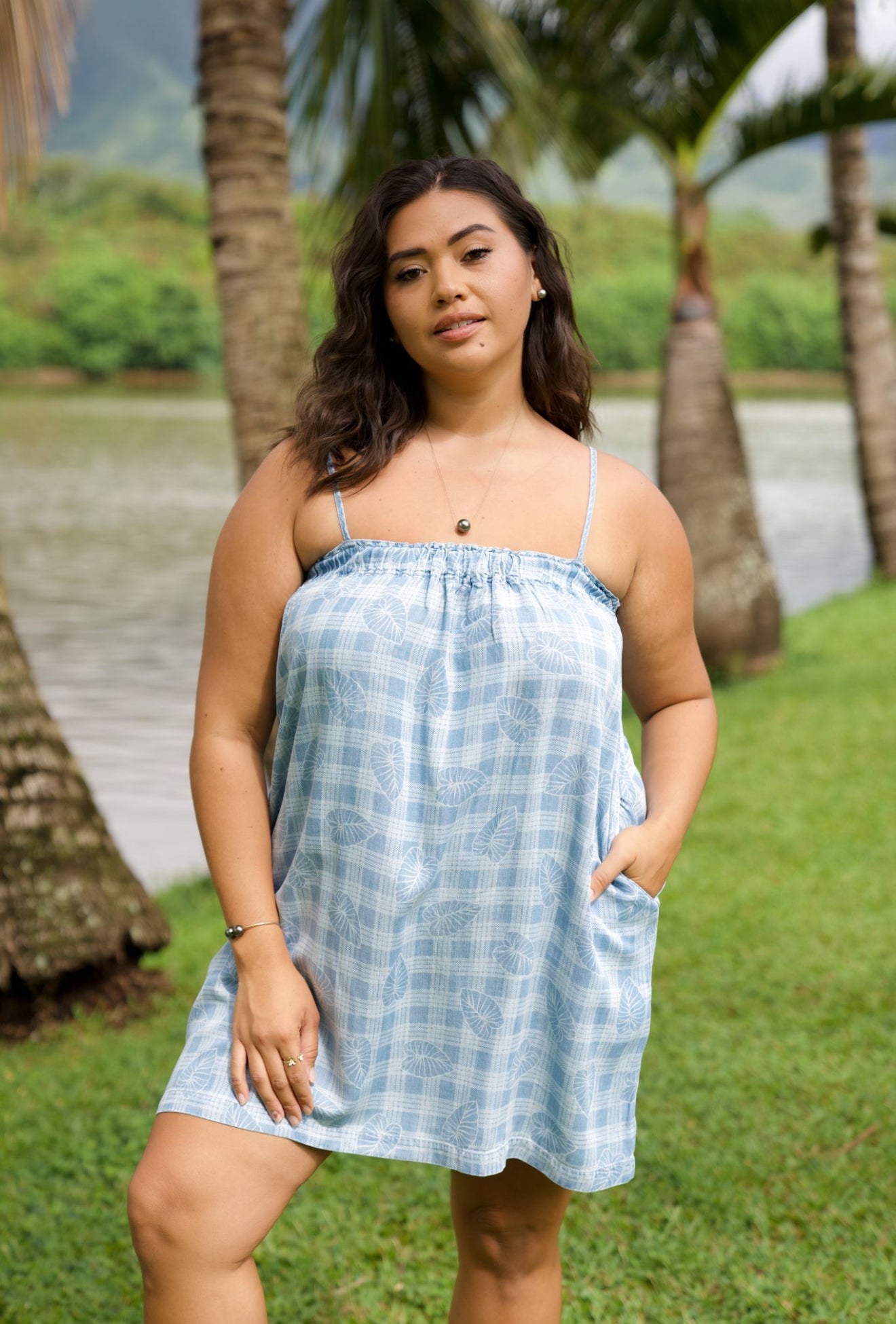 palaka dress Tita island travel Mahealani Palaka Dress M-L /
