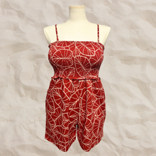 Load image into Gallery viewer, Loke Romper ~ Lo'i Kalo X Red
