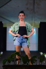 Load image into Gallery viewer, Aloha Wahine Top ~ Lo&#39;i Kalo GREEN
