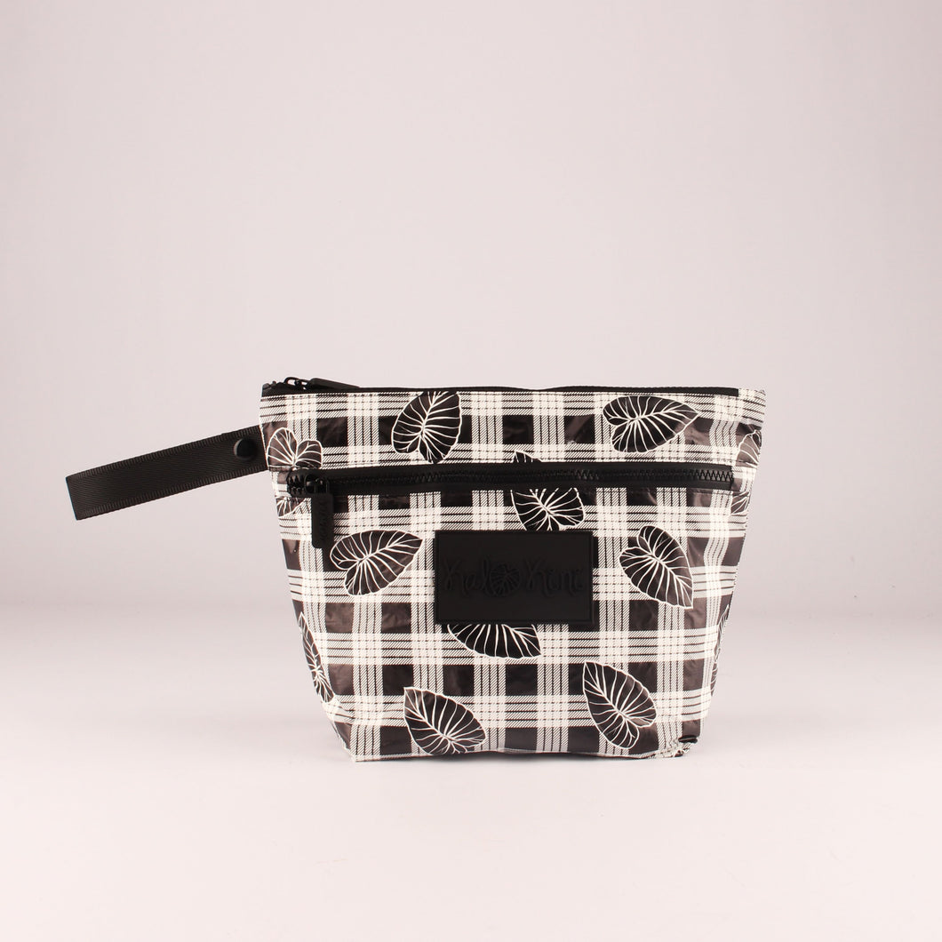 Waterproof Pouch ~ Black & White Palaka