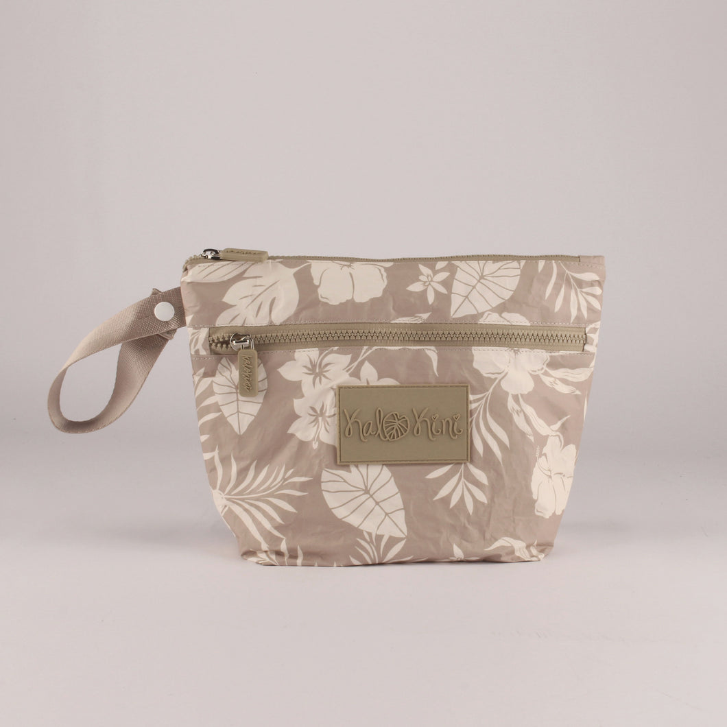 Waterproof Pouch ~ Aloha Vintage X Taupe