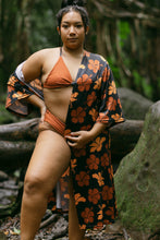 Load image into Gallery viewer, Luxe Kimono ~ Toasted Hibiscus
