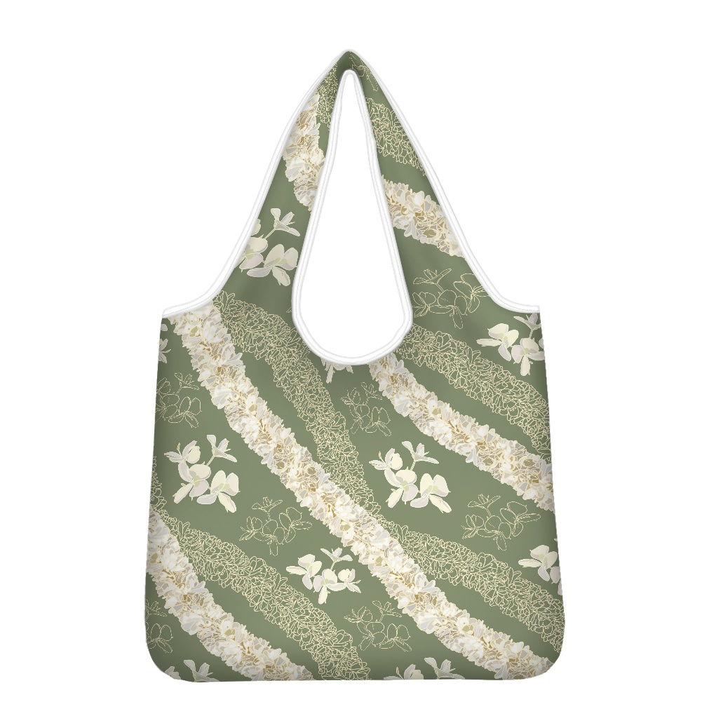 XL Reusable Bag ~ Ginger Lei Green