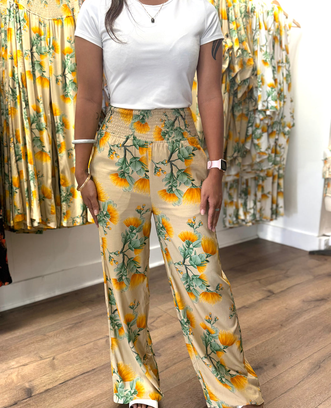 Malia Palazzo Pants ~ Lehua Mamo X Tan