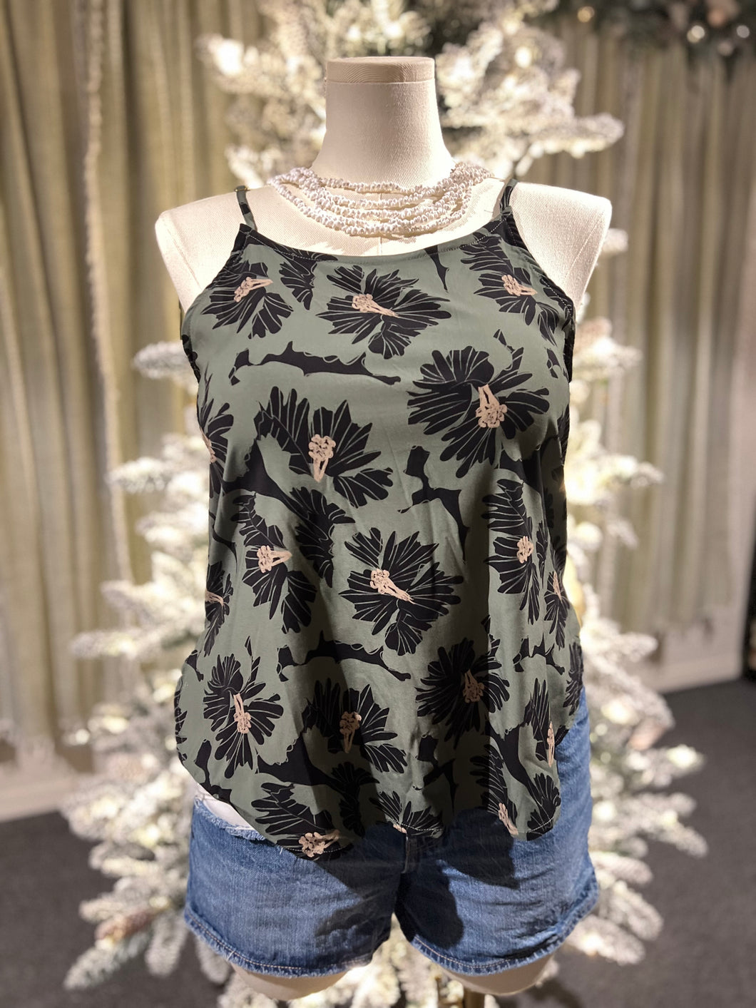 Makana Blouse ~ Hibiscus X Fern