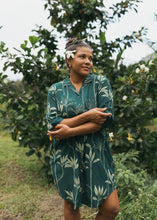 Load image into Gallery viewer, Aloha Shirt Dress ~ Ki X Teal
