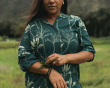 Load image into Gallery viewer, Aloha Shirt Dress ~ Ki X Teal
