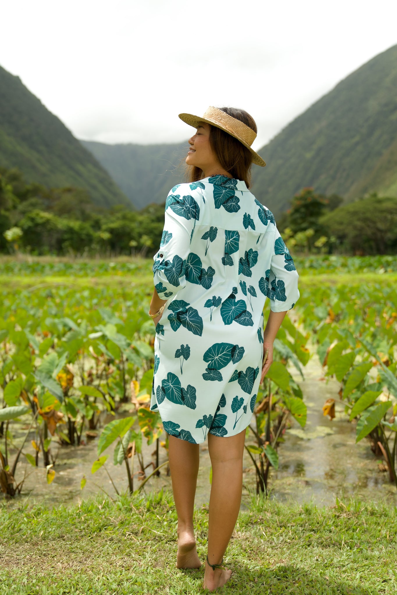 Aloha Shirt Dress ~ Mahi'ai Kalo X Wai – Kalo Kini Swim Aloha Shirt Dress ~ Mahi'ai Kalo X Wai – Kalo Kini Swim