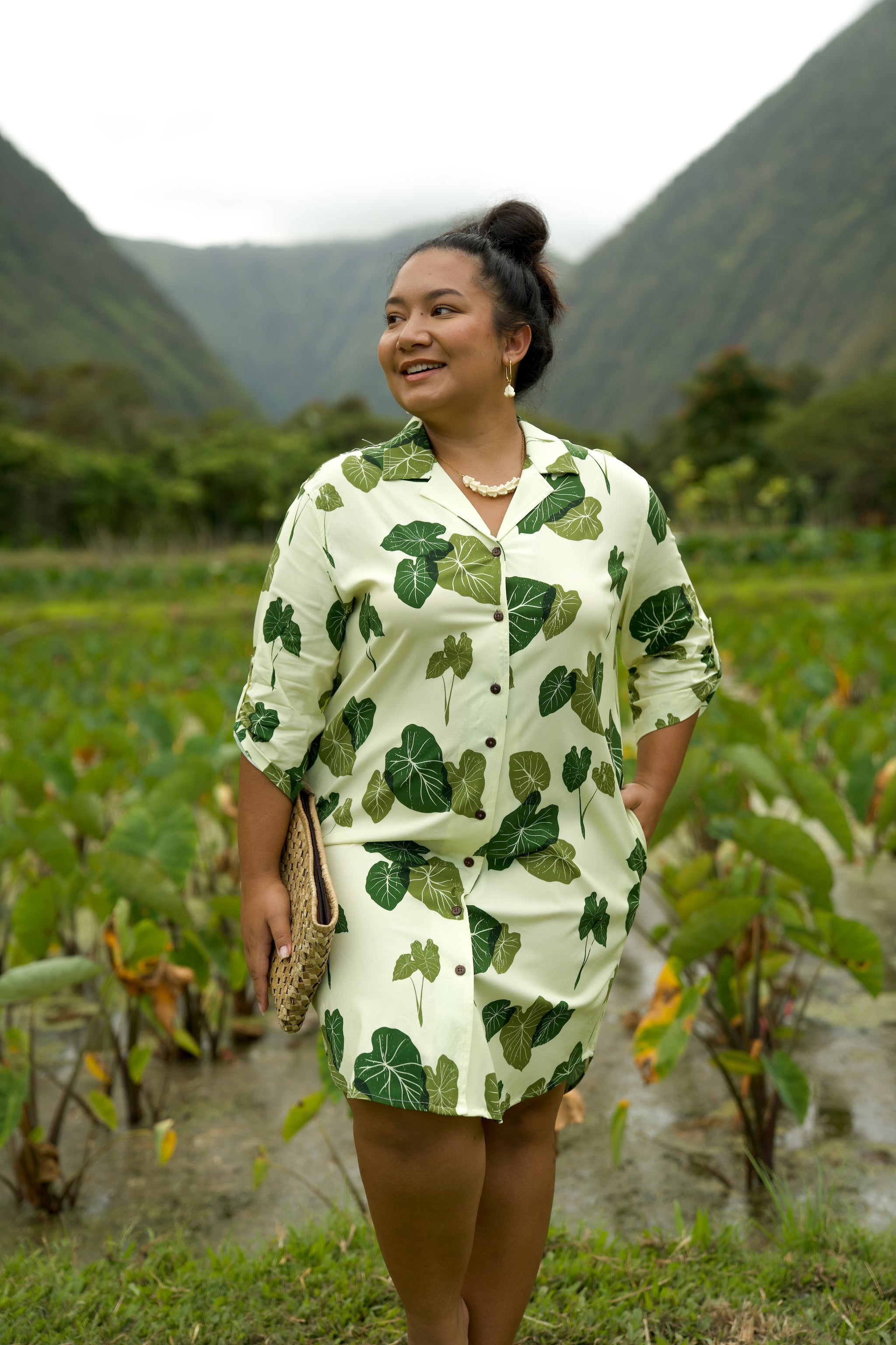aloha shirt dress Hawaiian and Hawaiian Couple Matching Bundle Made ethically Aloha Shirt Dress ~ Mahi'ai