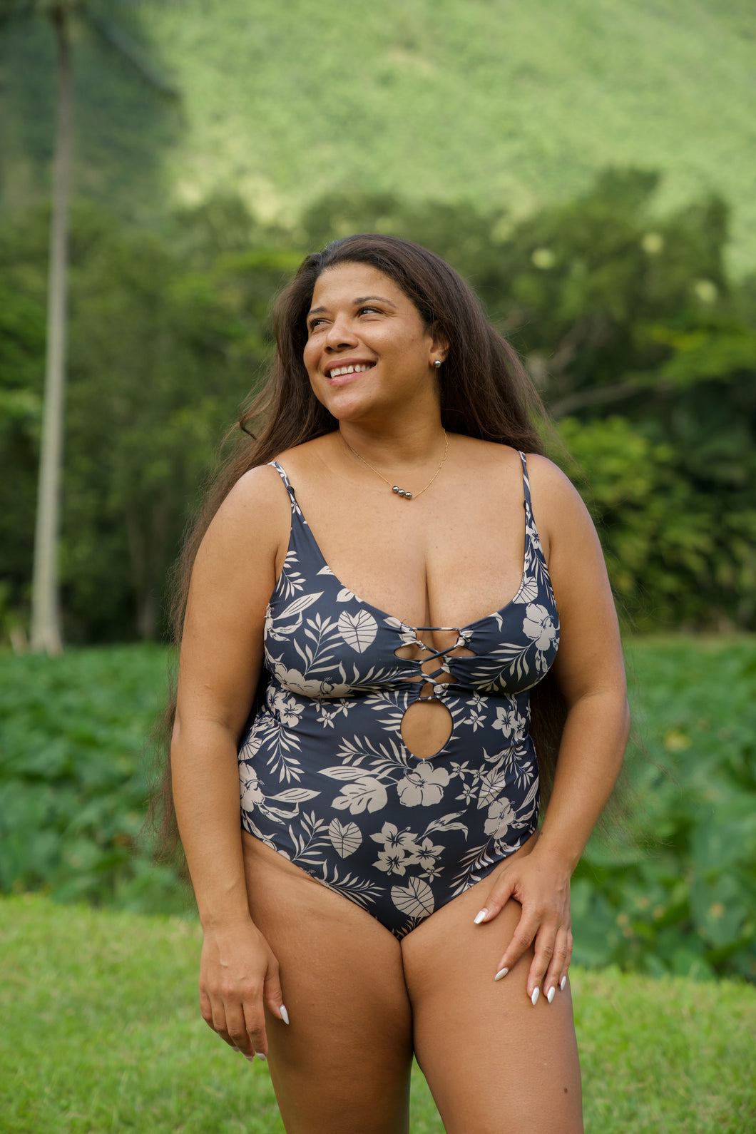 Haunani Full Piece ~ Aloha Vintage Black X Taupe