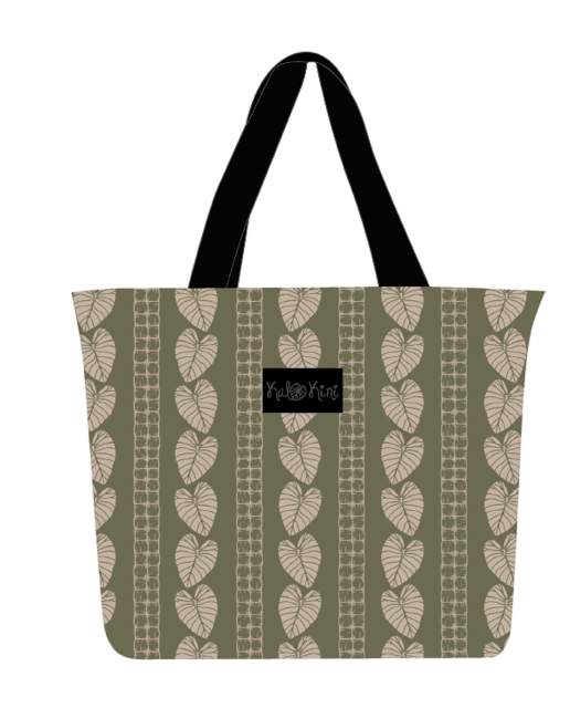 Water Resistant Tote ~ Kalo X Ulana Olive