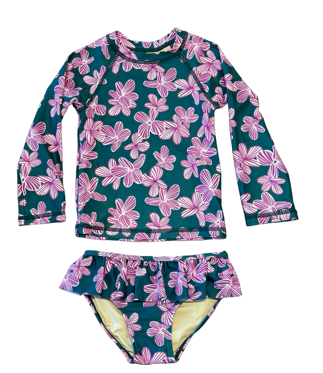 Keiki Rashguard + Bottoms Set ~ Pua X Pink