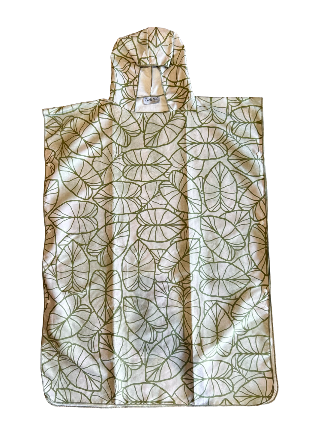 Adult Hooded Microfiber Towel ~ Lo'i Kalo Green
